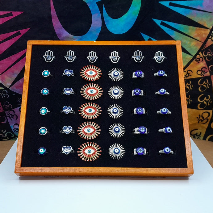 Evil Eye Adjustable Rings