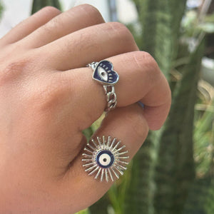 Evil Eye Adjustable Rings