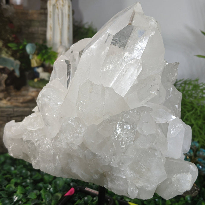 White Quartz Cluster With base Crystal Home Decor Healing Feng Shui Reiki Chakra