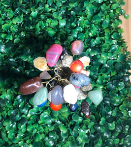 Gemstone tree - Mix stones tree - raw mix stones cluster - chakra tree - crystal tree - mix stones crystal tree - mix stone