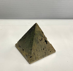 Energized Polished Pyrite Pyramid from Peru