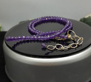 Natural Amethyst Beaded Necklace