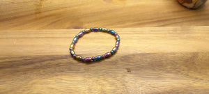 Rainbow Titanium Hematite Bracelet, Lucky, Charm, Protection Bracelet, positive energy Attraction