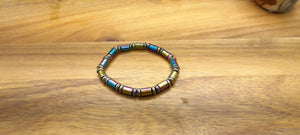 Rainbow Titanium Hematite Bracelet, Lucky, Charm, Protection Bracelet, positive energy Attraction